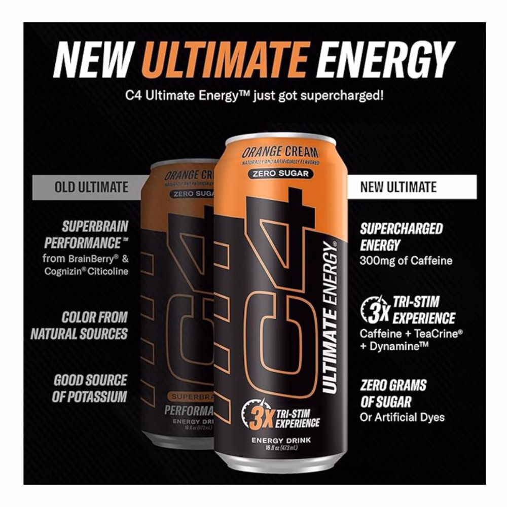 Cellucor C4 Ultimate Energy RTD Orange Cream - 473ml 3
