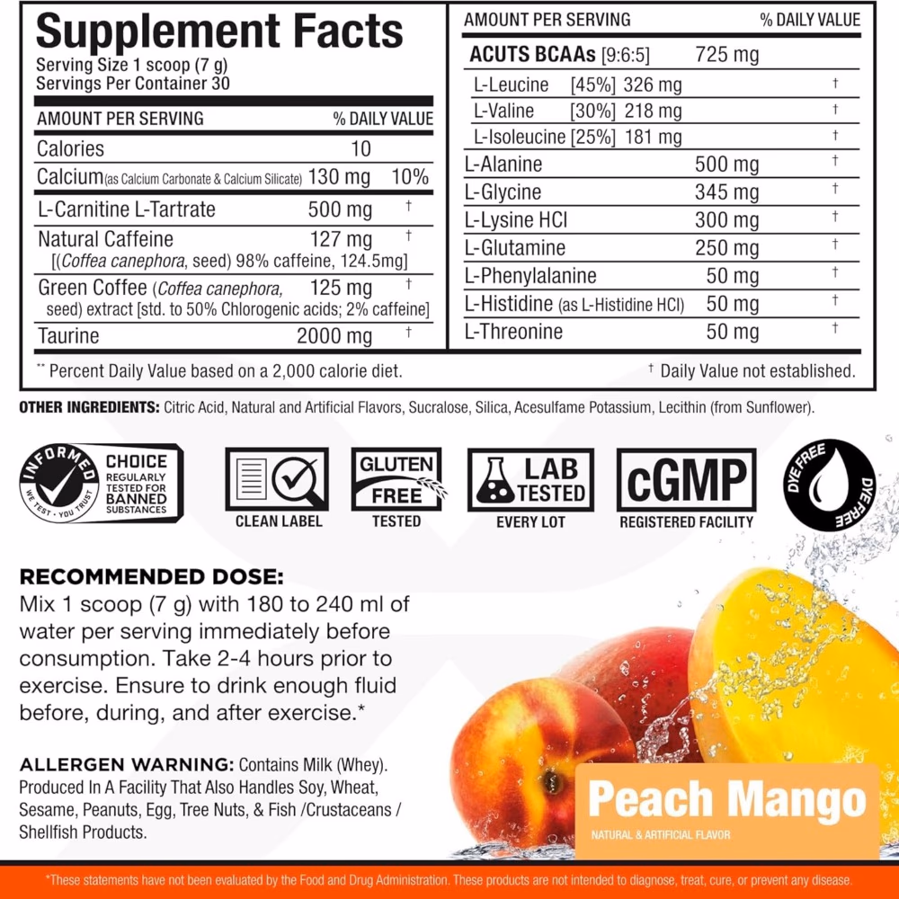 Allmax Amino Cuts Peach Mango 30s  2