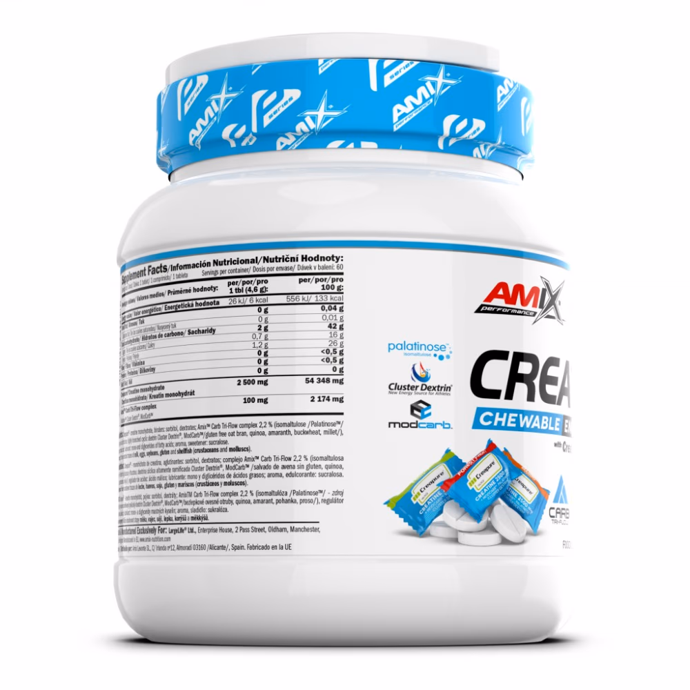 Amix Creatine Creapure 2500mg Chewable 60 Tablets  2