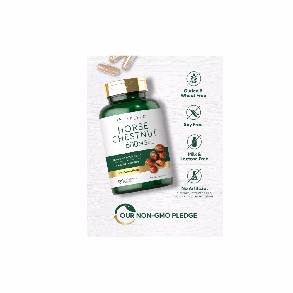 Piping Rock Horse Chestnut 600mg 180 caps 4