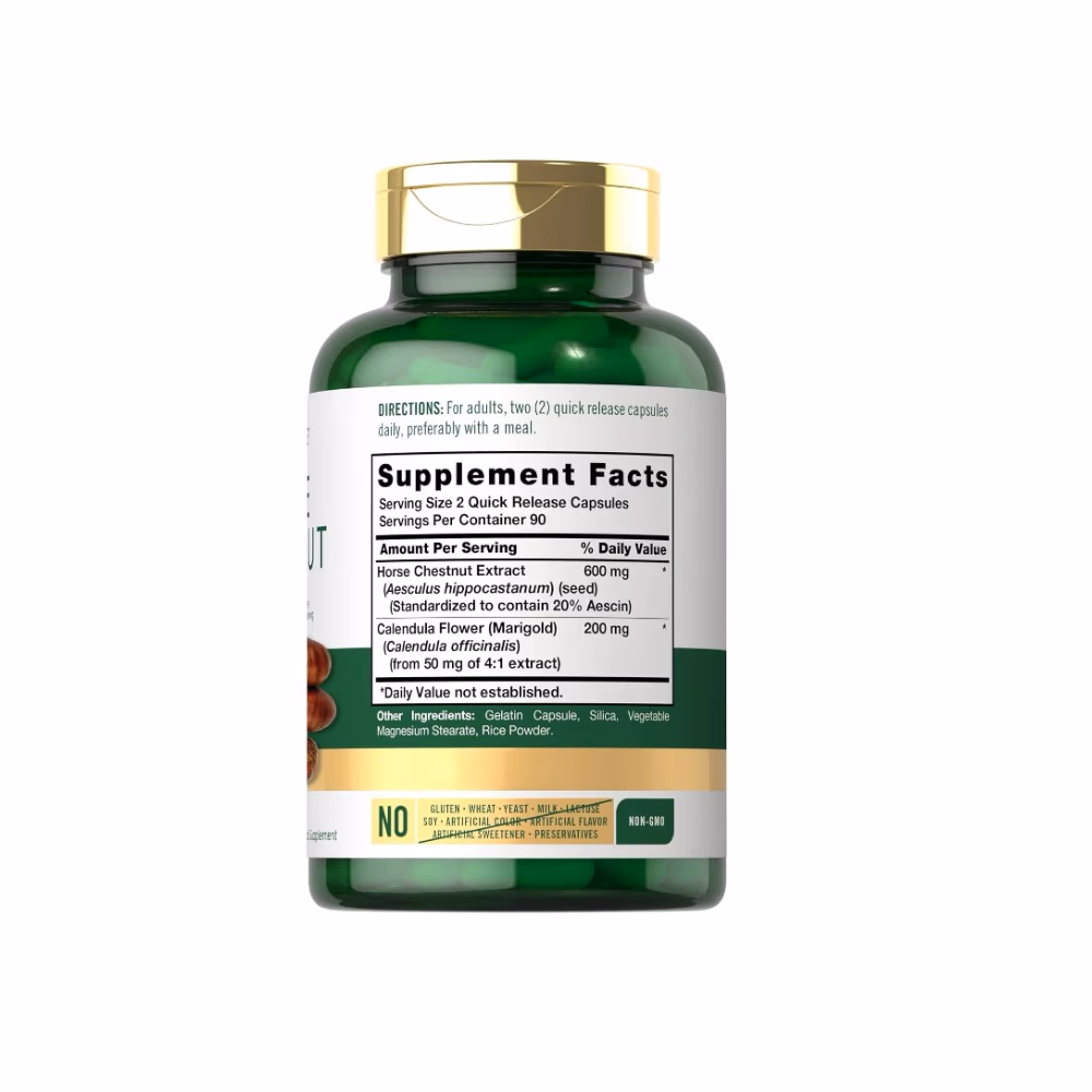 Piping Rock Horse Chestnut 600mg 180 caps 2