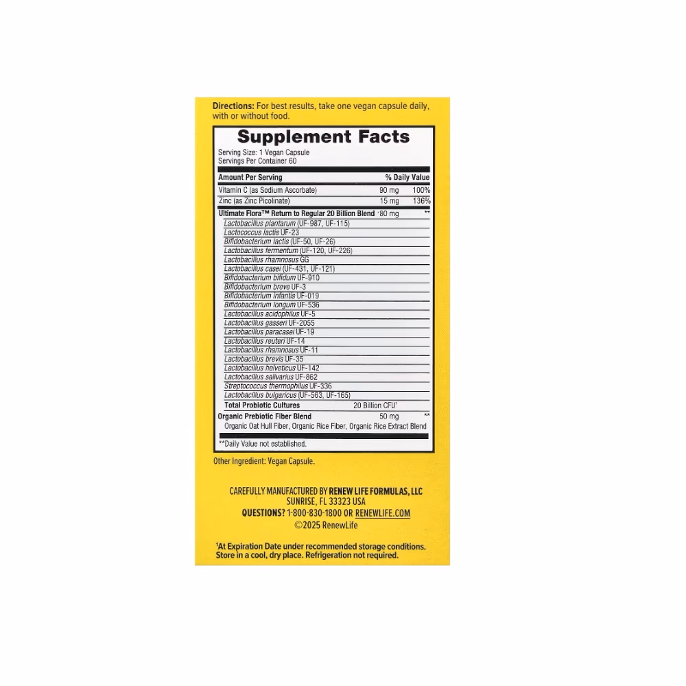 Renew Life Ultimate Flora Probiotic 20 Billion 2