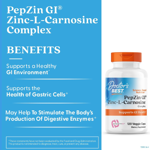 Doctor's Best Zinc-Carnosine Complex with PepZin GI – 120 Vegetarian Capsules 4