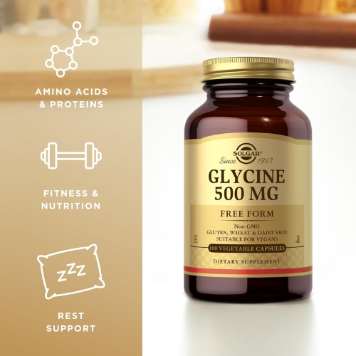 Solgar Glycine 500 mg – 100 Vegetable Capsules 3