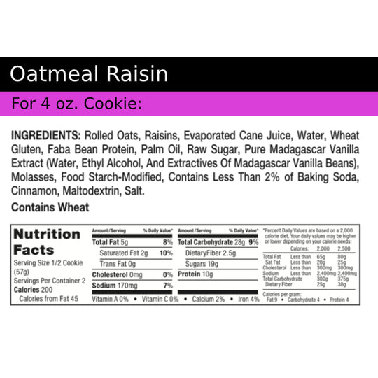 Bake City Cookie+ Protein Oatmeal Raisin - 113 g x 12pcs 3