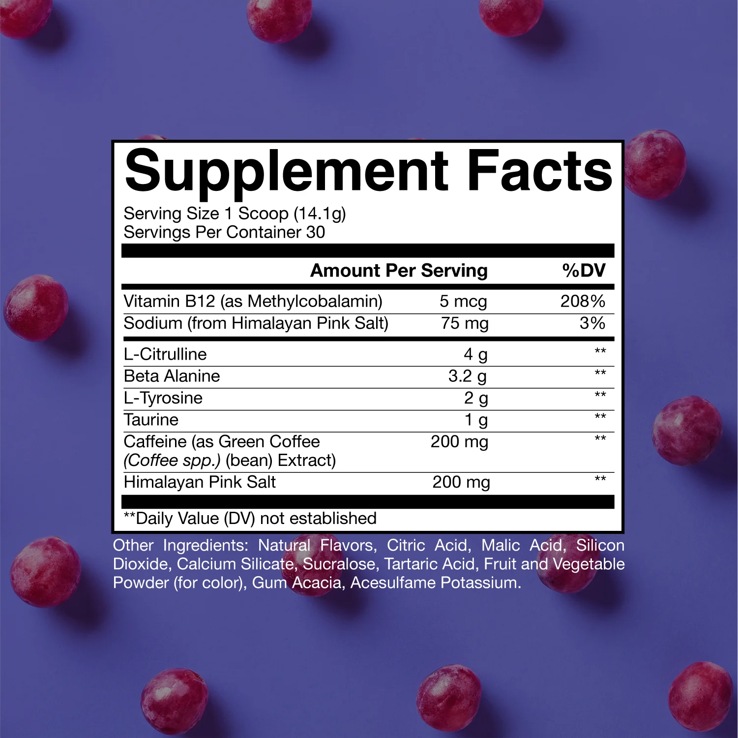 Raw Nutrition Bum Essential Pre-workout 408gm - Grape Flavor 2