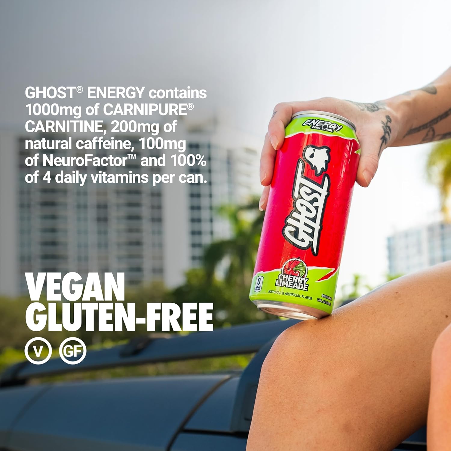 Ghost Energy Drink Cherry Limeade Flavor - 473ml x 12pcs 2
