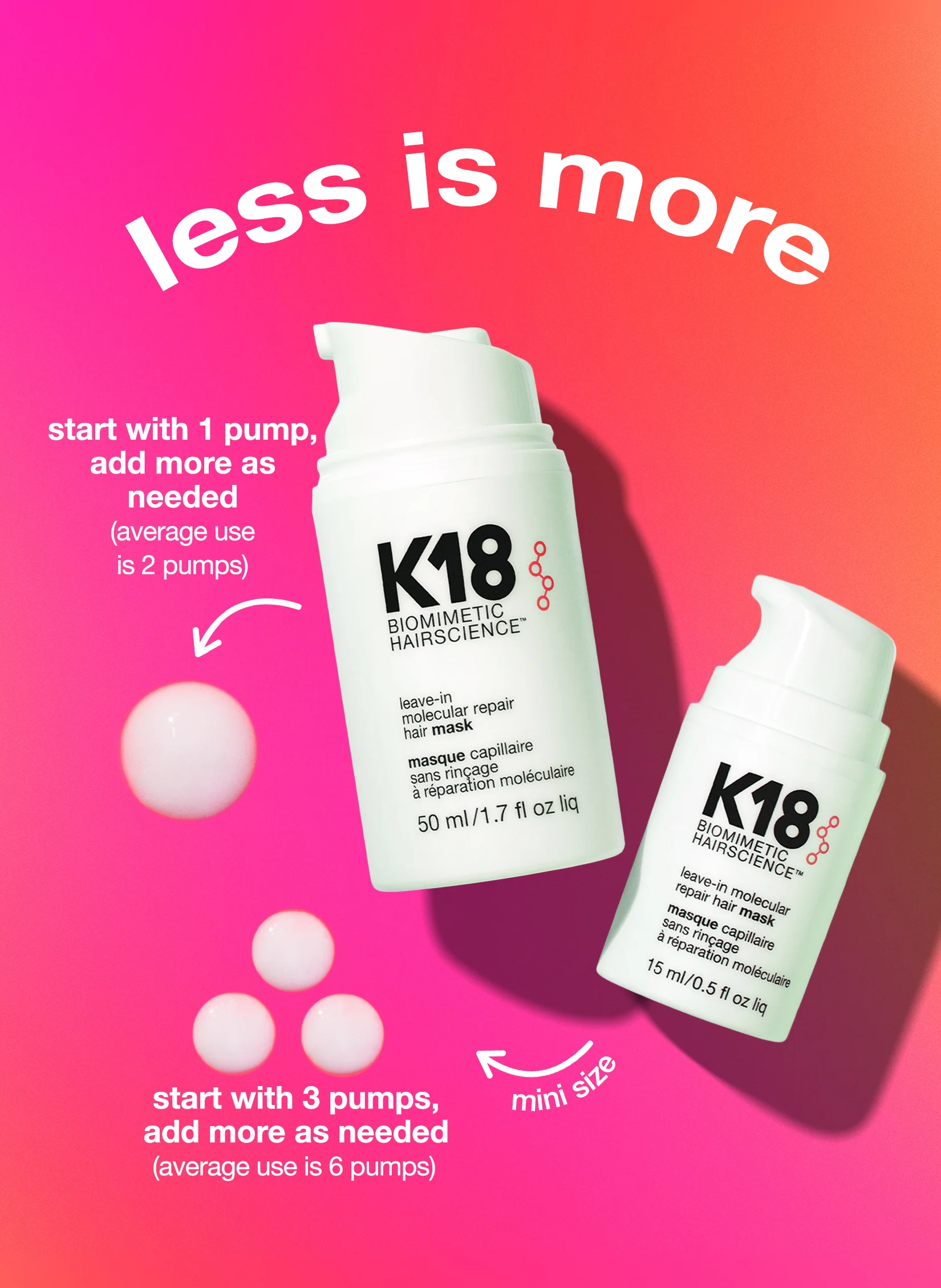 K18 Leave-In Molecular Repair Hair Mask 15ml 4