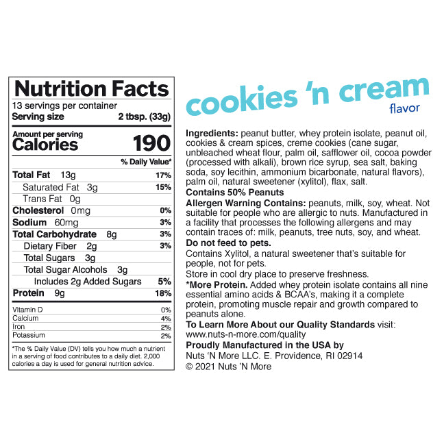 Nuts N More Cookies and Cream 429g 3