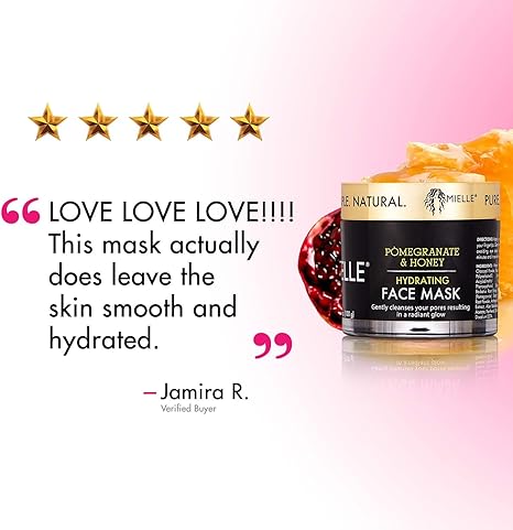 Mielle Pomegranate & Honey Hydrating Face Mask 100g 4