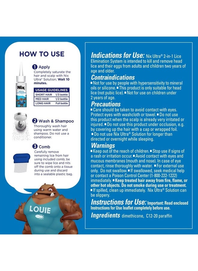 Nix Ultra Lice Treatment Hair Solution 100ml 3