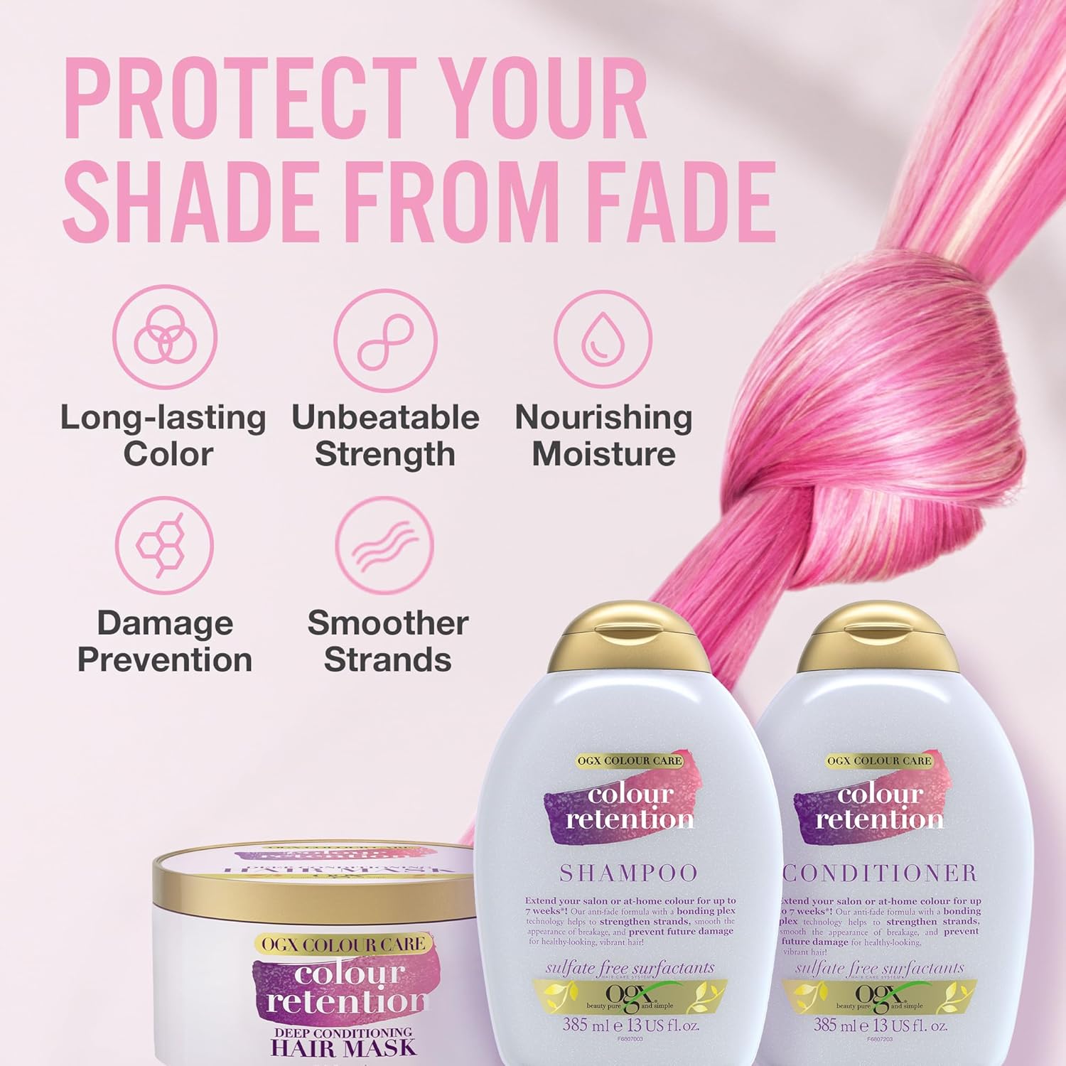 OGX Colour Retention Shampoo 385ml 3