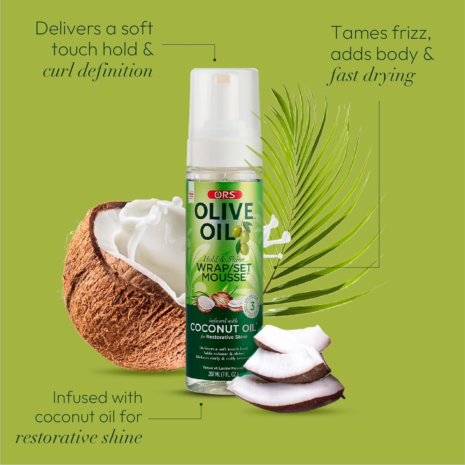 ORS Olive Oil Wrap/Set Mousse 207ml 5
