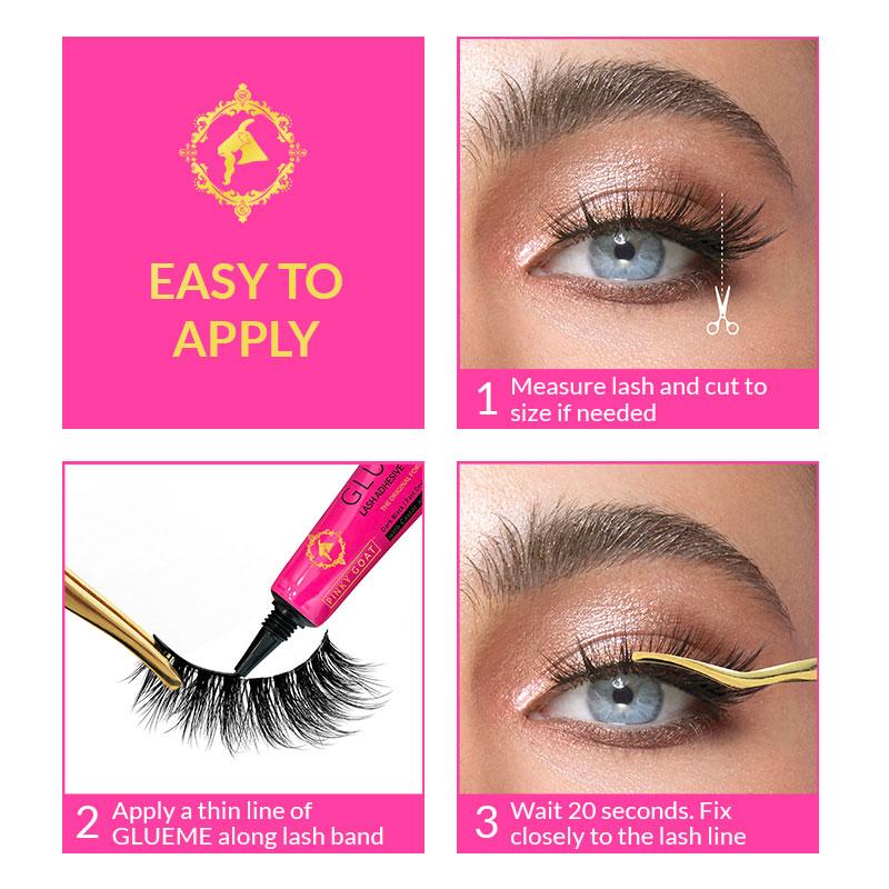 Pinky Goat Lashes Amy Natural Length and Curl 680 2