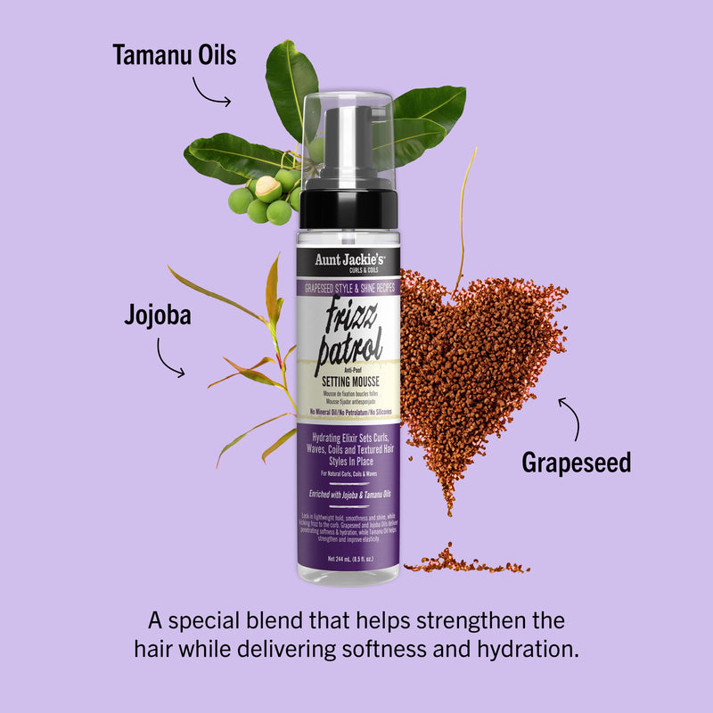 Aunt Jackies Frizz Patrol Anti-Poof Mousse 244ml 2