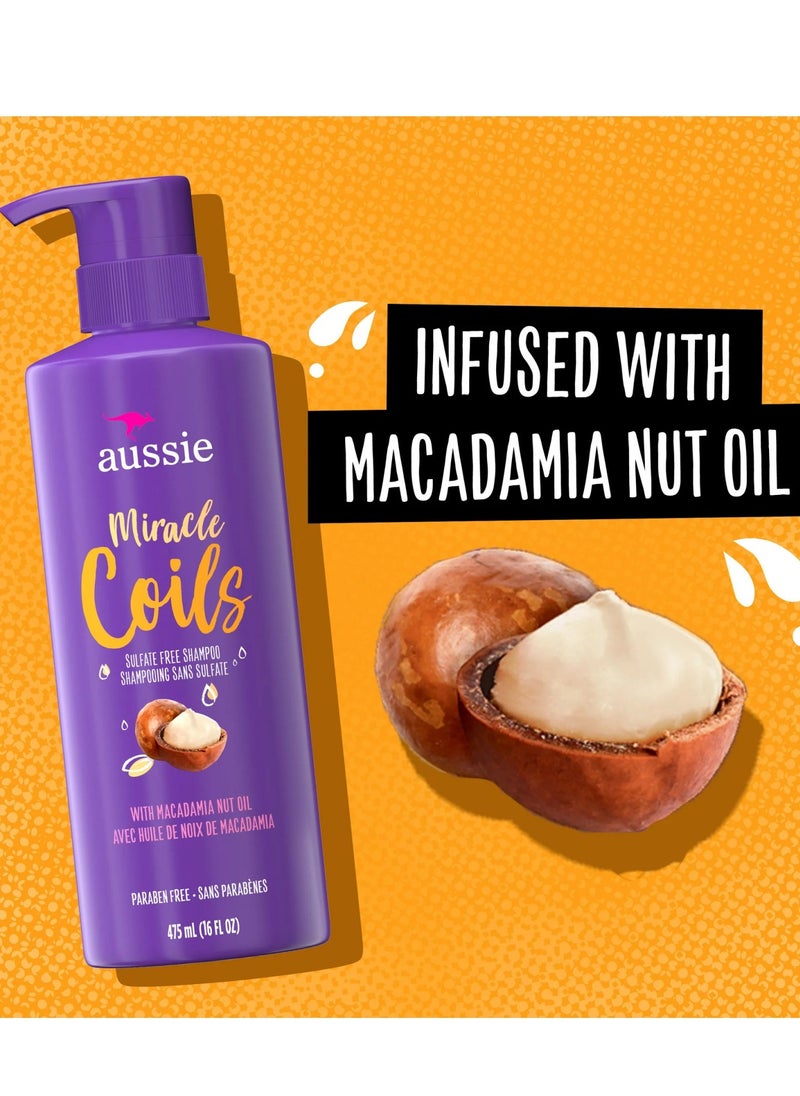 Aussie Miracle Coils Macadamia Shampoo 475ml  2