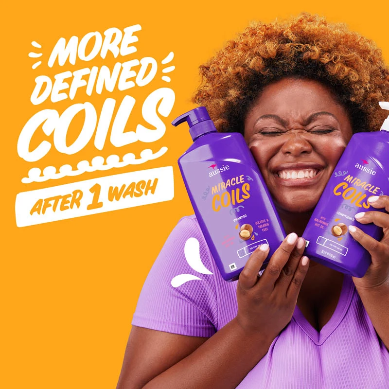 Aussie Miracle Coils Macadamia Shampoo 475ml  3
