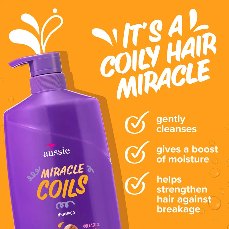 Aussie Miracle Coils Macadamia Shampoo 475ml  4