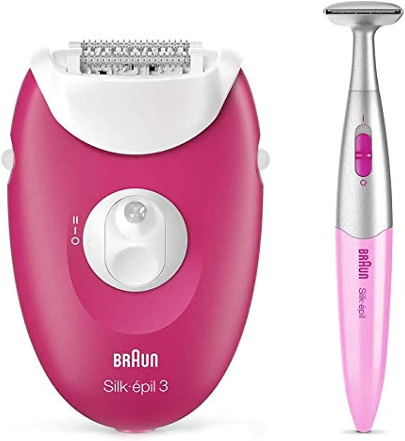 Braun Silk Epil 3 3-420 Epilator Raspberry Pink - Corded Epilator With 2 Extras - Including A Bikini Trimmer 2