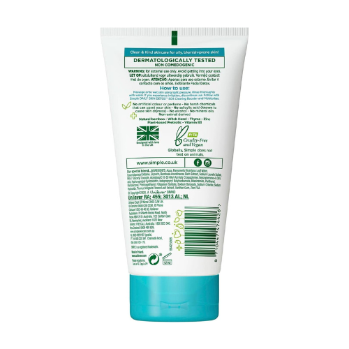 Simple Daily Skin Detox Clear Pore Scrub 150ml 2