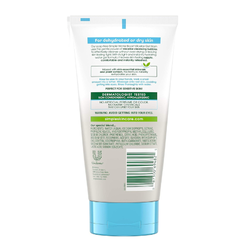 Simple Water Boost Micellar Facial Gel Wash 150ml 2
