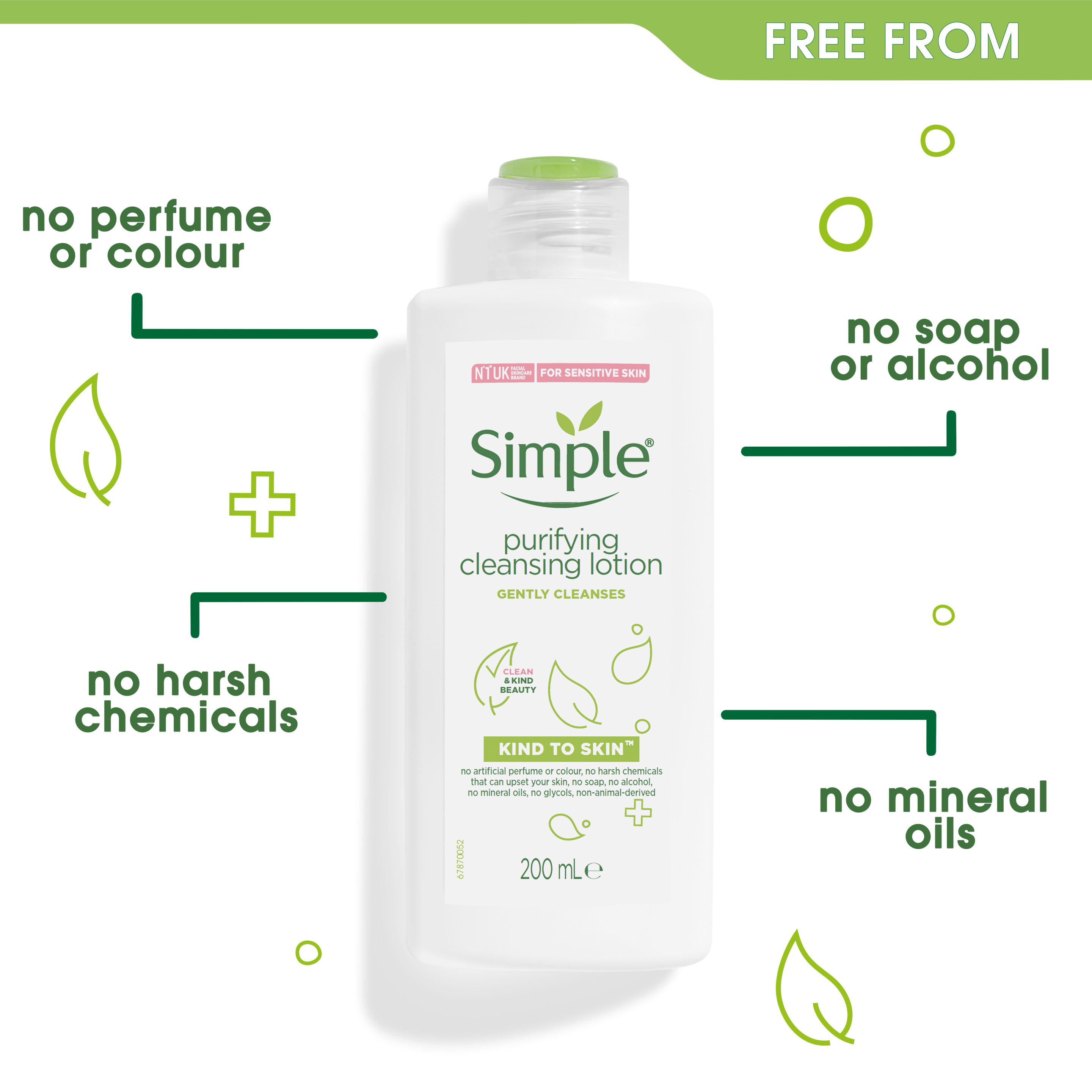 Simple Kind to Skin Purifying Cleansing Lotion 200ml  2