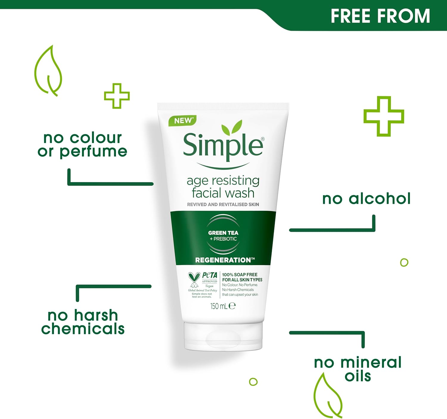 Simple Regeneration Age Resisting Facial Wash 150ml 2