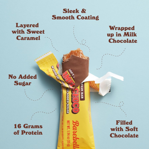 Barebells Caramel Choco Protein Bars - 55g (Box of 12) 2