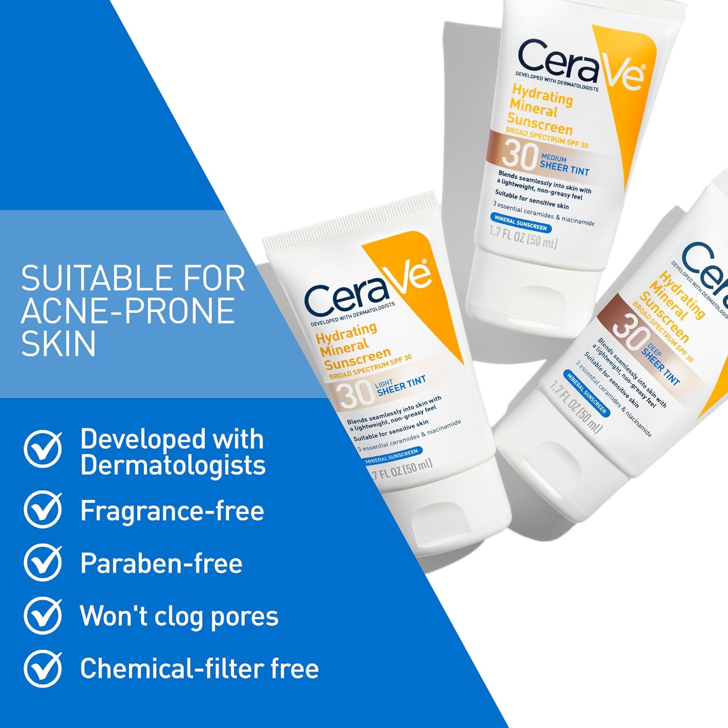 CeraVe Hydrating Mineral Sunscreen SPF-30 50ml 2