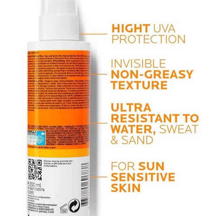 La Roche Posay Anthelios 50+ Ultra Effect Spray - 200ml 4