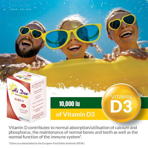 Hi Dee Vitamin D3 10,000 IU – 30 Soft Gelatin Capsules 3