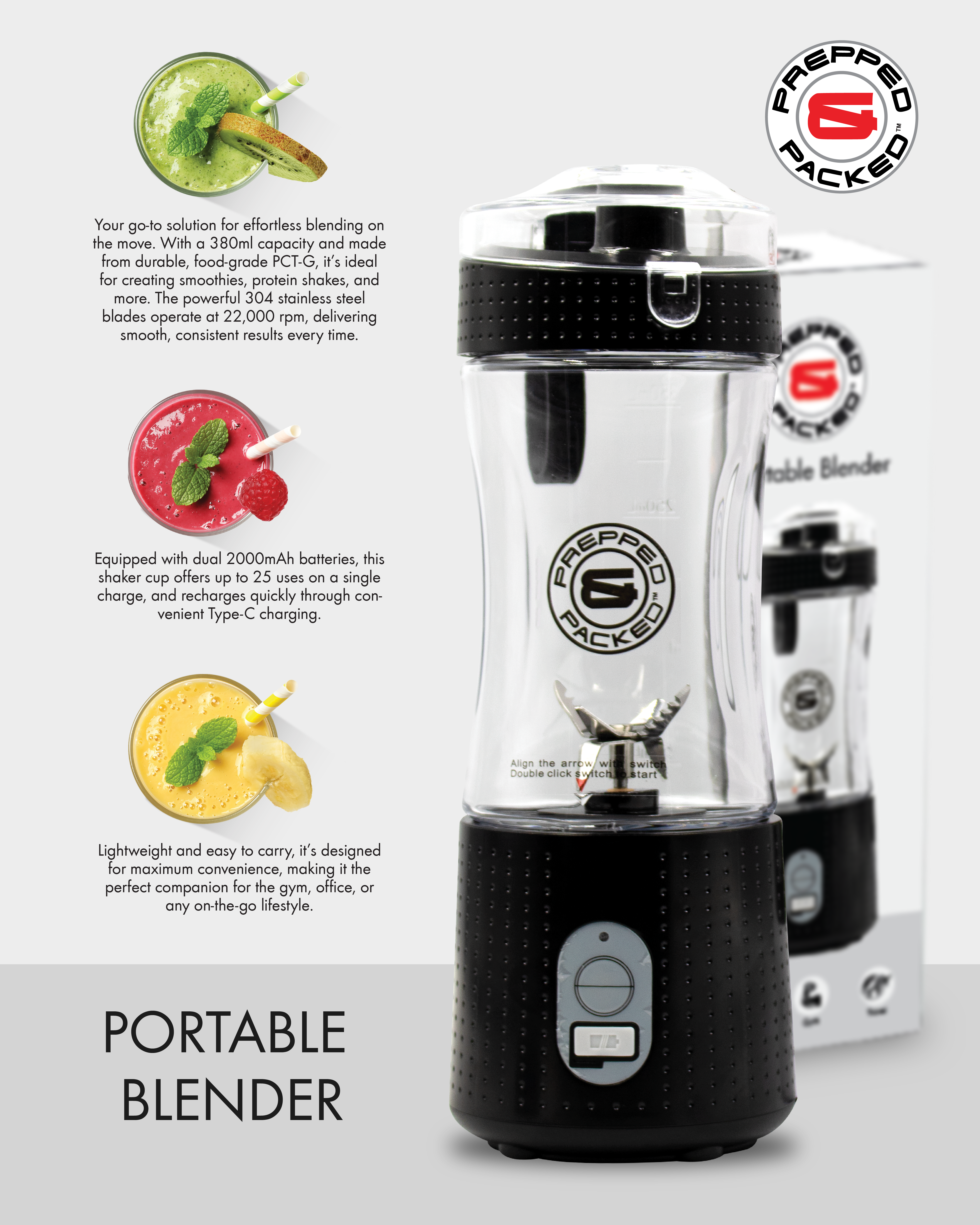 Prepped & Packed Portable Blender 5