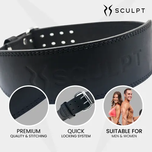 Sculpt Leather Belt Black XL 3