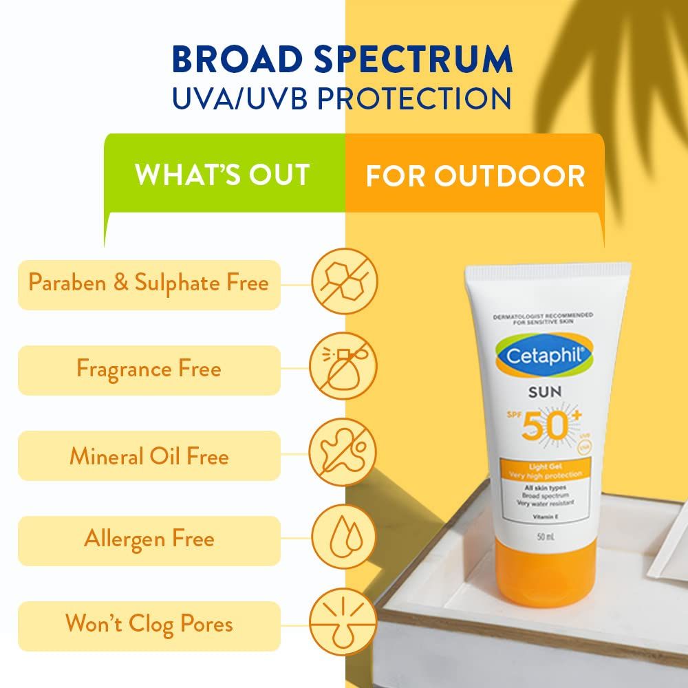 Cetaphil Sun SPF 50+ Water Resistant Light Gel Sunscreen 100ml 2