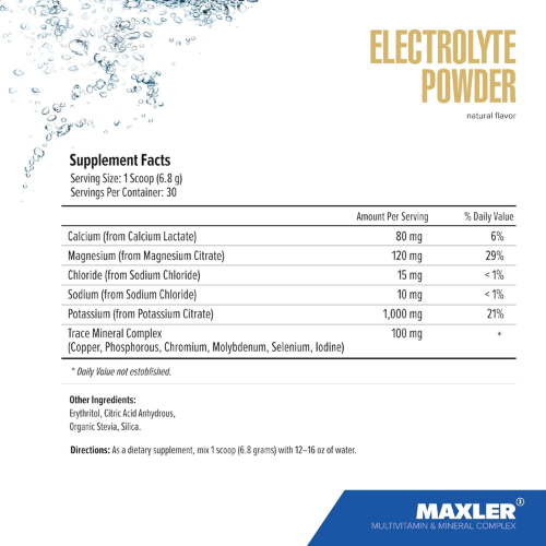 Maxler Electrolyte Powder – Lemon Raspberry Flavor, 204g 2