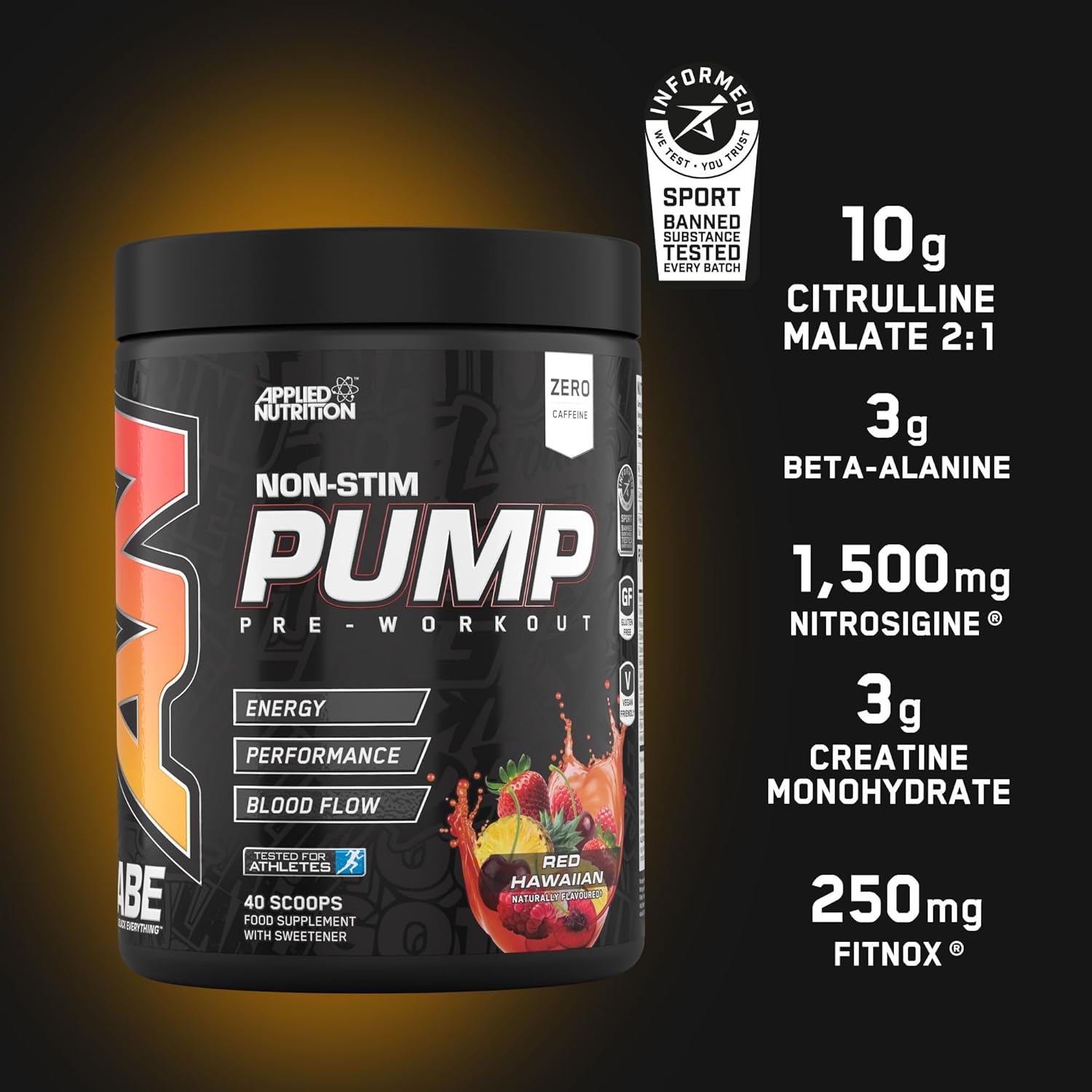 Applied Nutrition ABE Pump Stim Free 40 Scoop, Red Hawaiian 4
