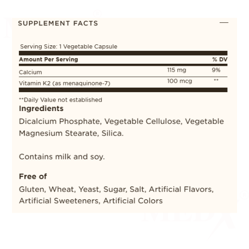 Solgar Vitamin K2 MK-7 – 100 mcg, 50 Capsules 2