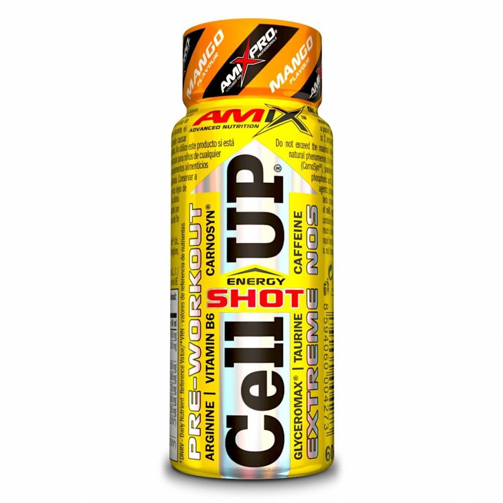 Amix CellUp Pre-workout Shot Mango Flavor - 60ml x 20pcs 2