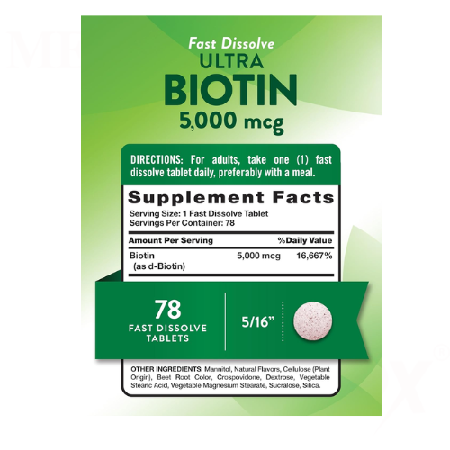 Natures Truth Ultra Biotin 5000 mcg – 78 Fast Dissolve Tablets(Natural Berry Flavor) 4