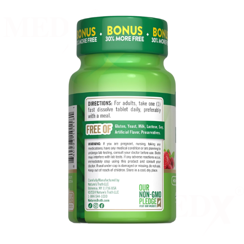 Natures Truth Ultra Biotin 5000 mcg – 78 Fast Dissolve Tablets(Natural Berry Flavor) 2