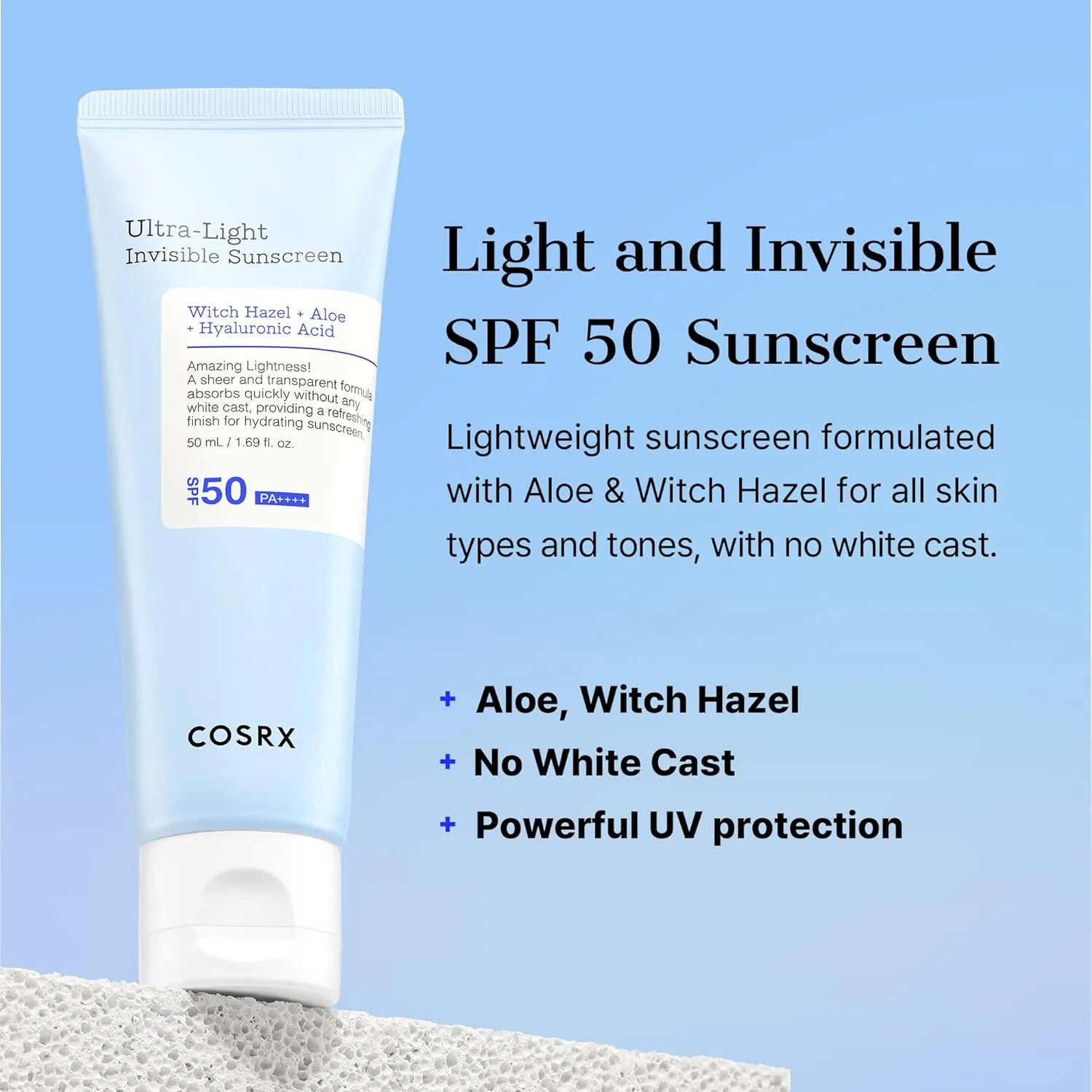 COSRX Ultra Light Invisible SPF50+ Cream 50ml – Lightweight Sun Protection 4