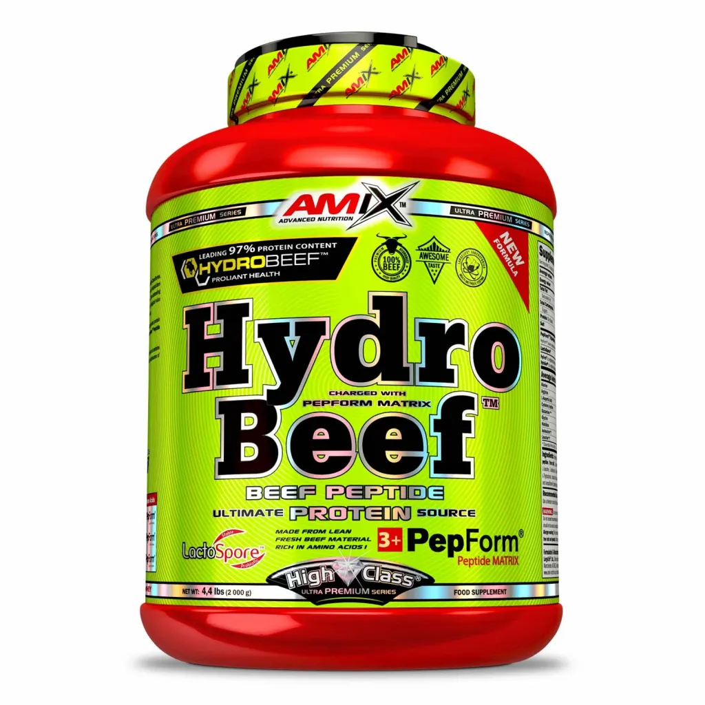 Amix HydroBeef Peptide Protein 2kg - Peanut Choco Caramel 2