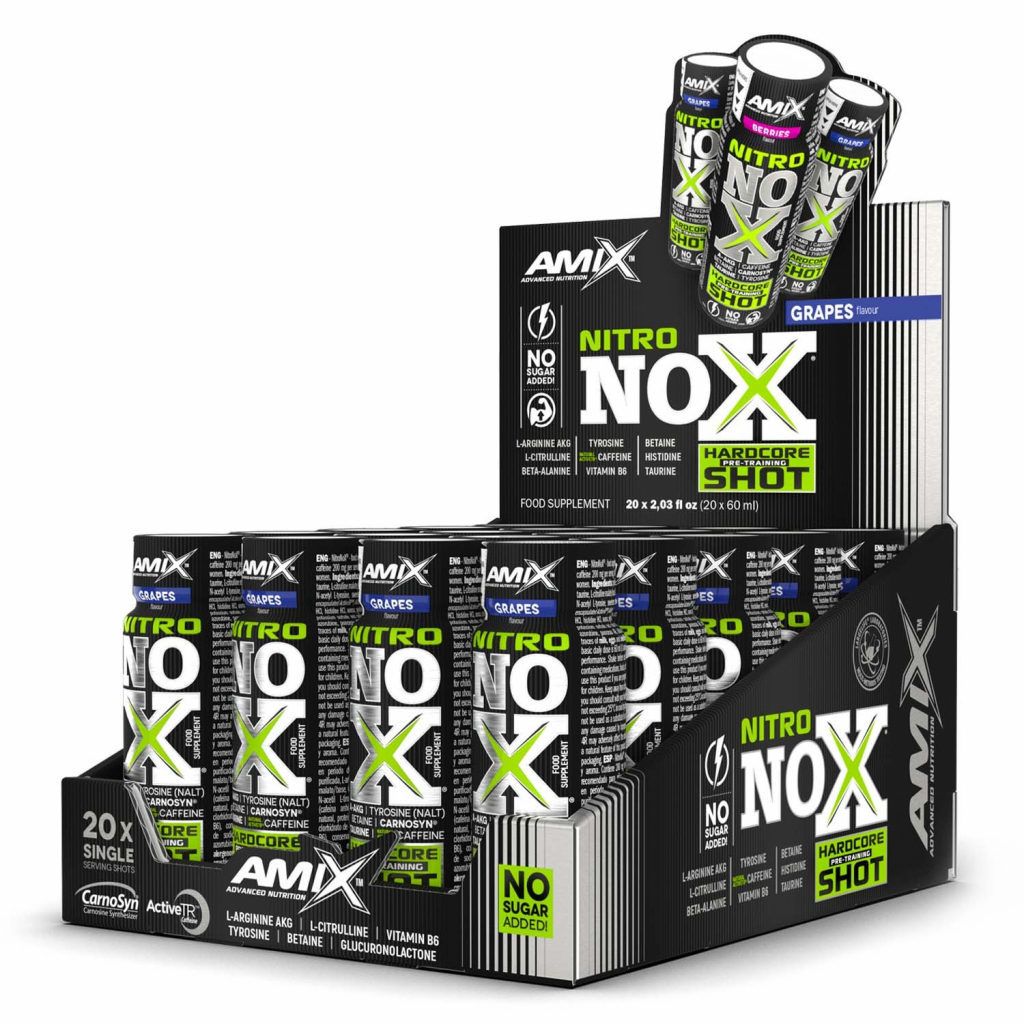Amix NitroNOX Hardcore Shots Grape Flavor - 60ml x 20pcs 2