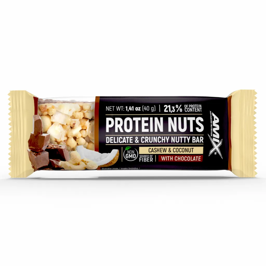 Amix Protein Nuts Bar Cashew Coconut Flavor - 40gm x 25pcs 2