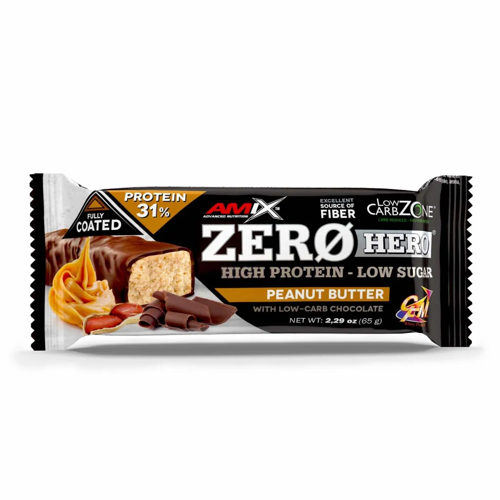 Amix Zero Hero 31% Protein Bar Peanut Butter Flavor - 65gm x 15pcs 2