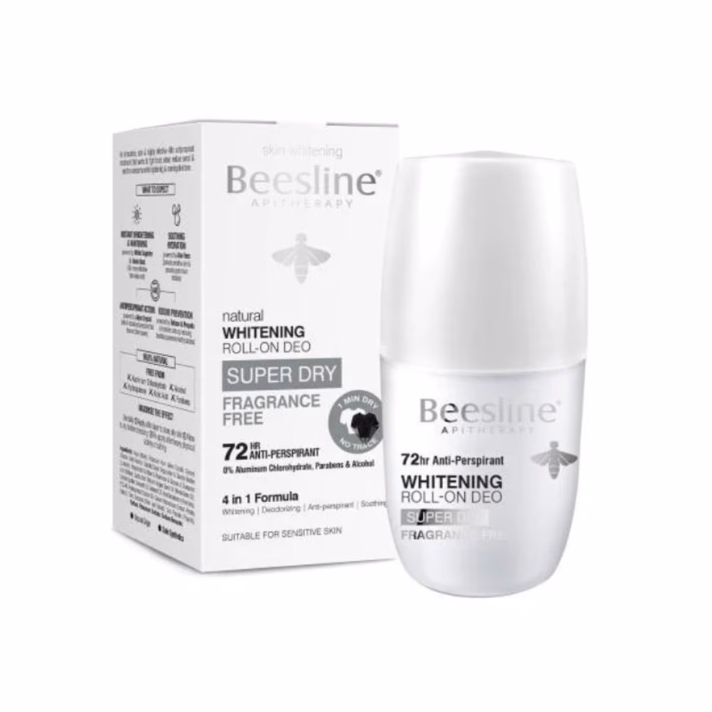Beesline Whitening Deo Roll On Super Dry 4in1 Fragrance Free 2