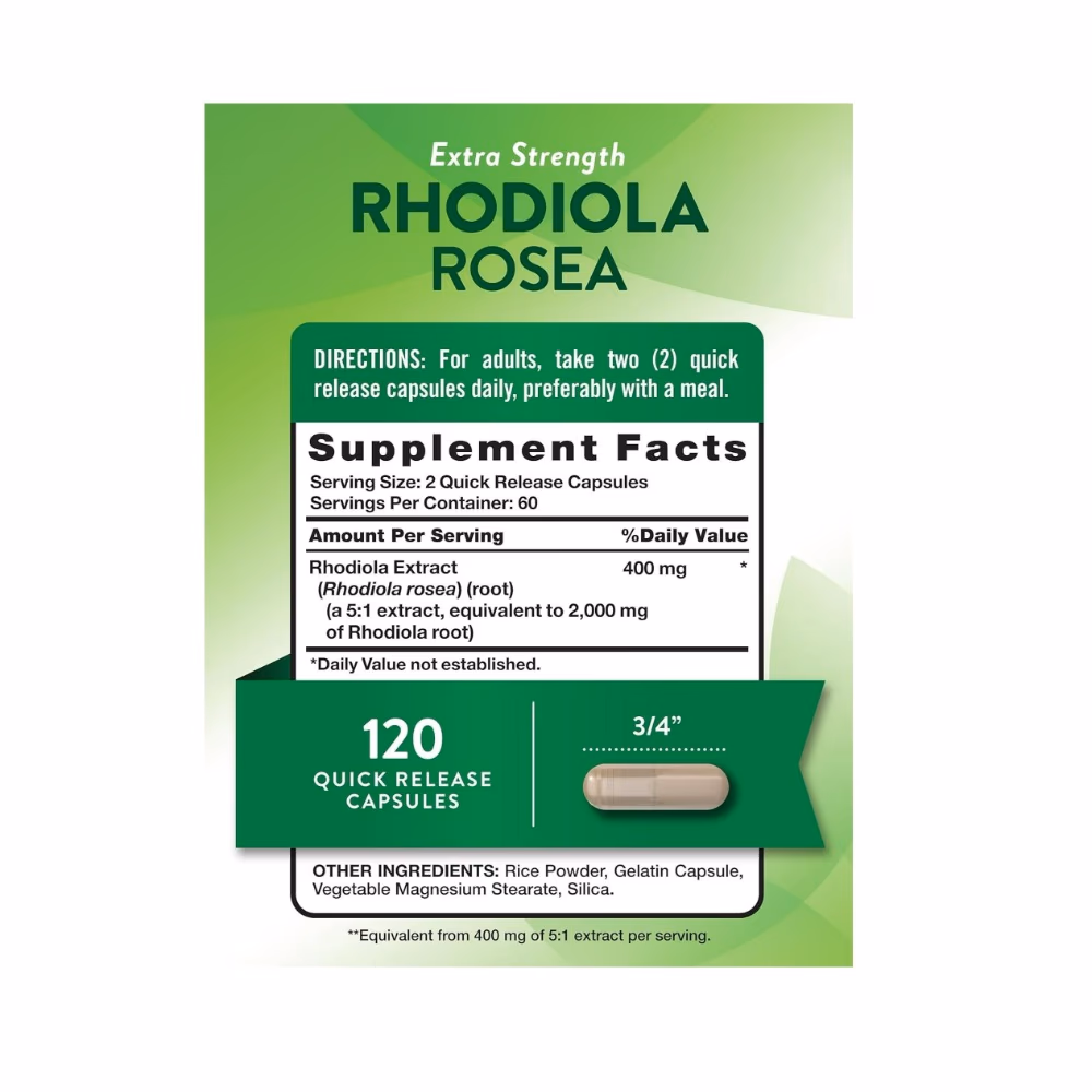 Nature's Truth Rhodiola Rosea 2000mg 3