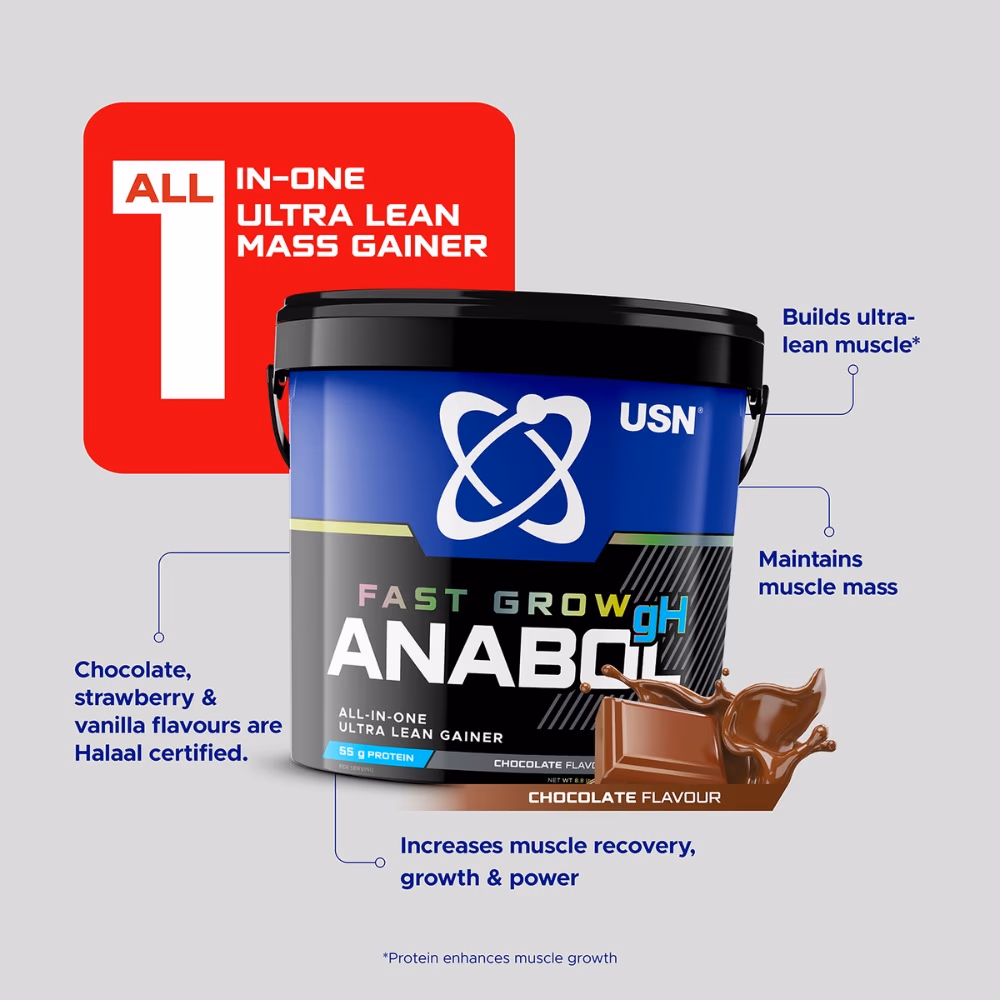 USN Fast Grow Anabol GH Chocolate 4kg 2
