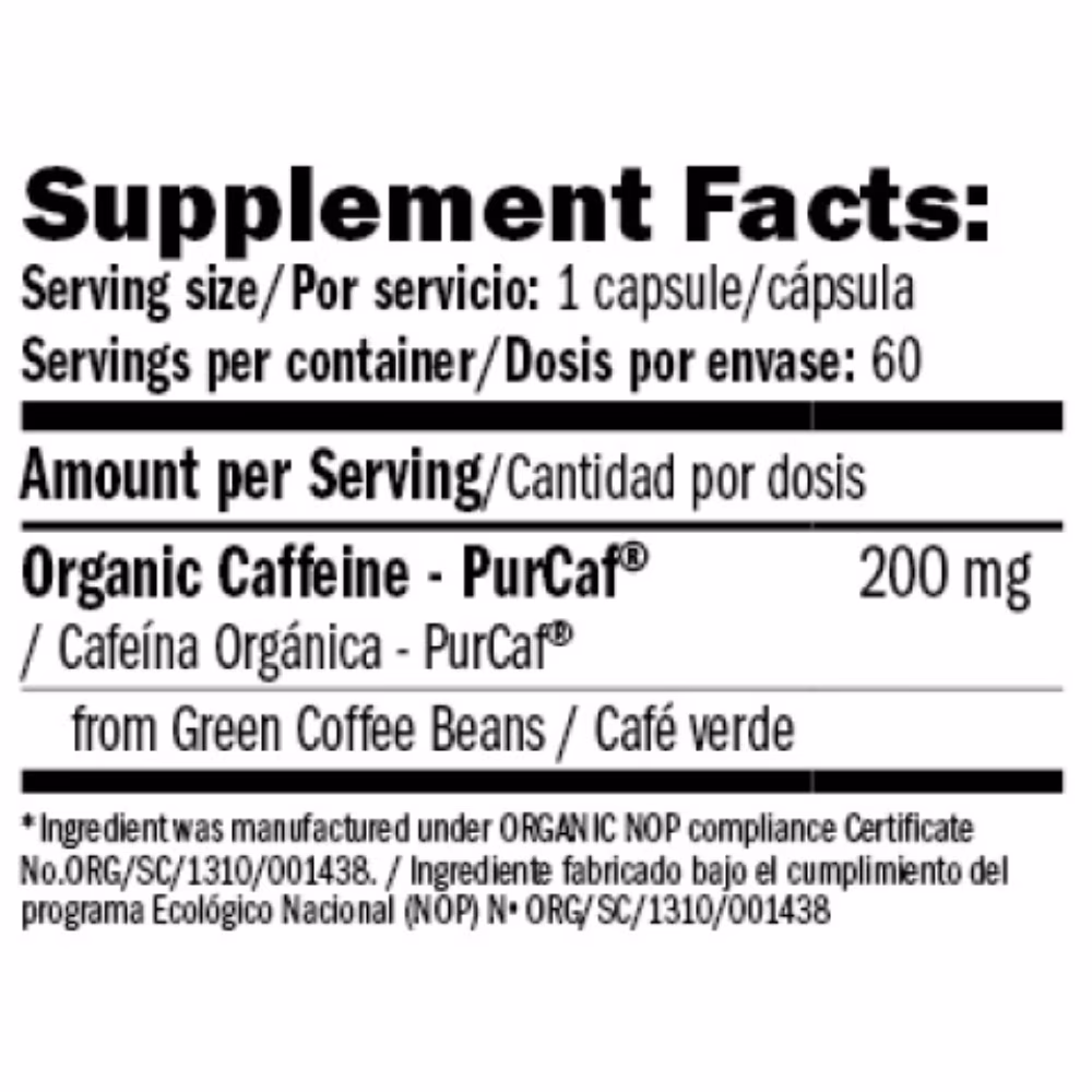 Amix Natural Caffeine 60 Capsules 2