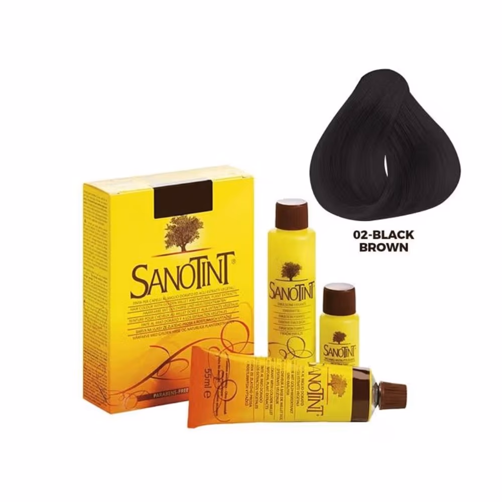 Sanotint Hair Color 02 Black Brown Offer Pack 2